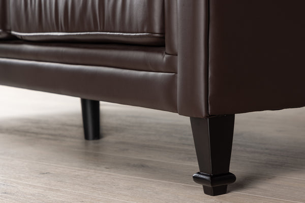 ÄTRAN 3-Sits Soffa PU Brun