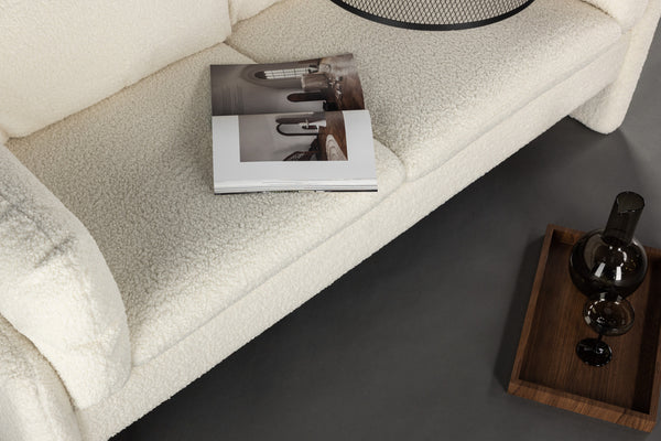2-Sits Soffa VINDEL Teddy Vit