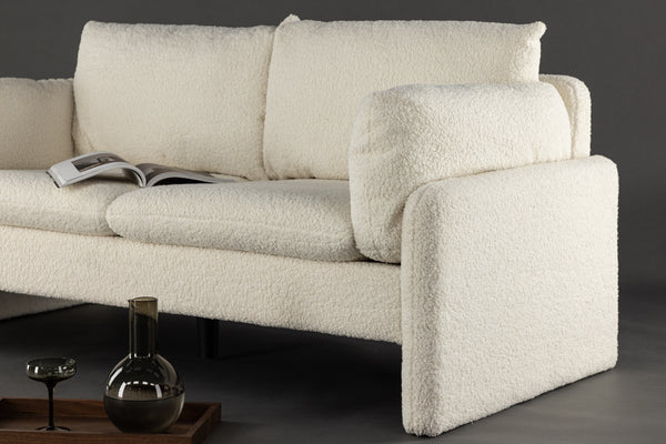 2-Sits Soffa VINDEL Teddy Vit