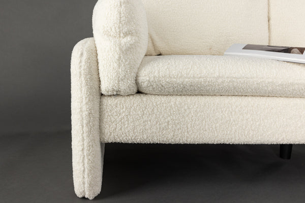 2-Sits Soffa VINDEL Teddy Vit