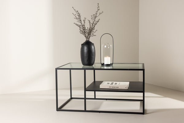 Soffbord CAMPINAS Glas 60x90 Svart