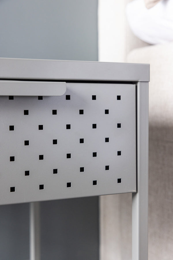 Chest of drawers SACRAMENTO Steel 52*40 cm-Light grey
