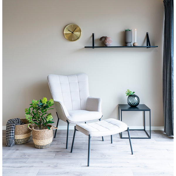 SIDE Bomull Pläd Svart/Beige 130x180 cm
