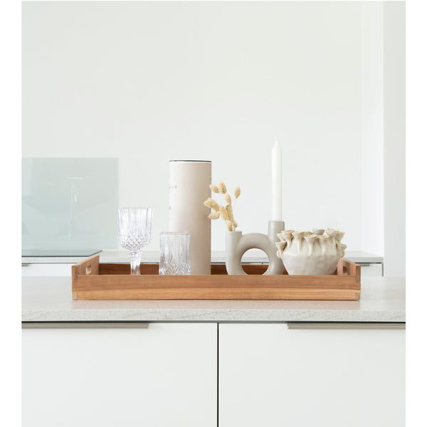 Tillbehör FARO Bricka Teak 58x38x7 Natur