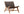 Lounge fåtölj RIKE Teak 77x65x69cm-Brun
