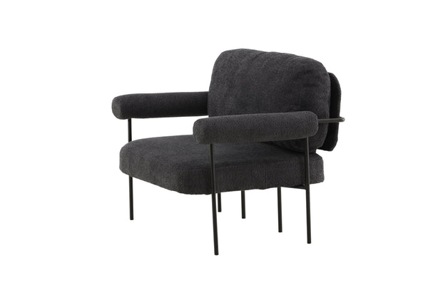 Fåtölj TILLBERGA X JOSEFIN LUSTIG Boucle L87xW95xH83cm-Mörkgrå