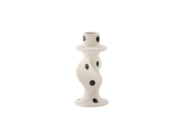 Ljusstakar GLORY Stengods Vit - ⌀6*H12cm