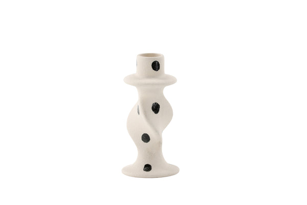 Ljusstakar GLORY Stengods Vit - ⌀6*H12cm