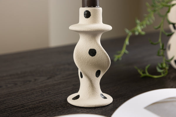 Ljusstakar GLORY Stengods Vit - ⌀6*H12cm