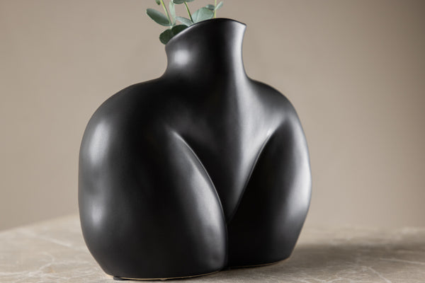 Vaser HARVEY Svart Stengods 17*10*15Hcm