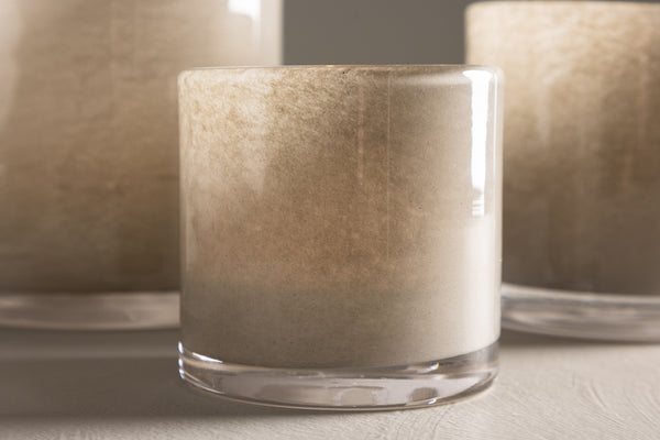Lyktor GLORA Glas Beige- 8*8Hcm