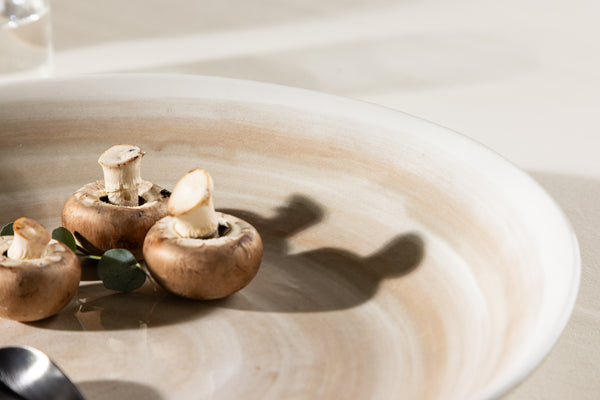Skålar JUBLIE Stengods ⌀33 2st Beige
