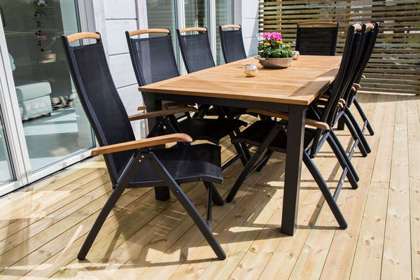Positionsstolar PANAMA Aluminium 2st Svart