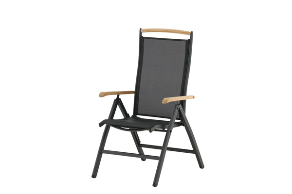Positionsstolar PANAMA Aluminium 2st Svart