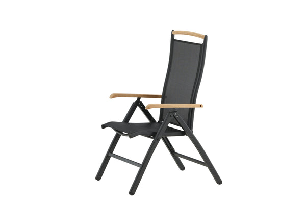 Positionsstolar PANAMA Aluminium 2st Svart