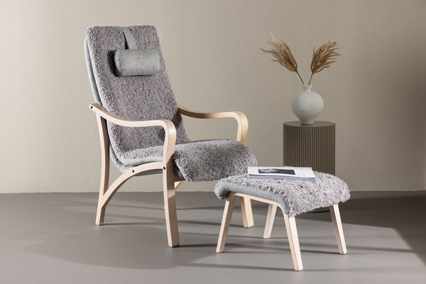 Loungefåtölj FÅRÖ Polyester Ljusgrå