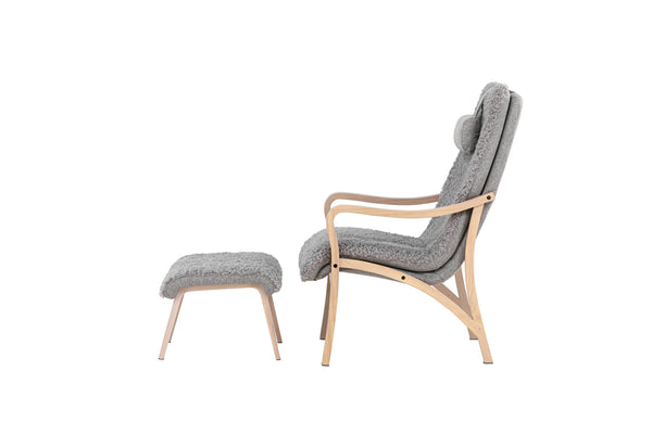 Loungefåtölj FÅRÖ Polyester Ljusgrå
