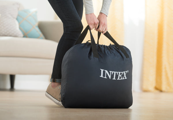 INTEX Ultra-Plüsch-Luftmatratze – braunes Doppelbett