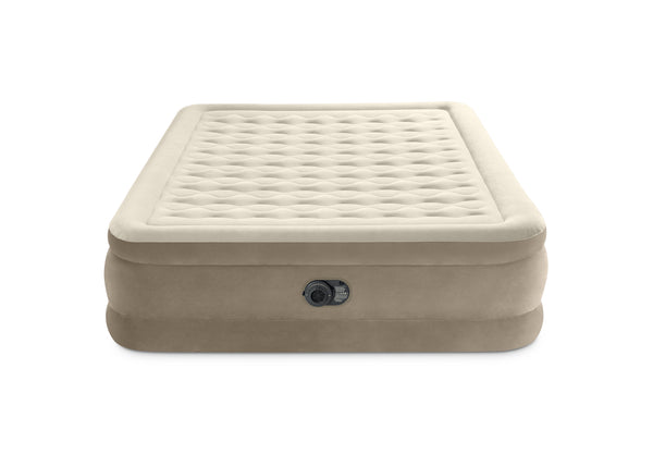 INTEX Ultra-Plüsch-Luftmatratze – braunes Doppelbett