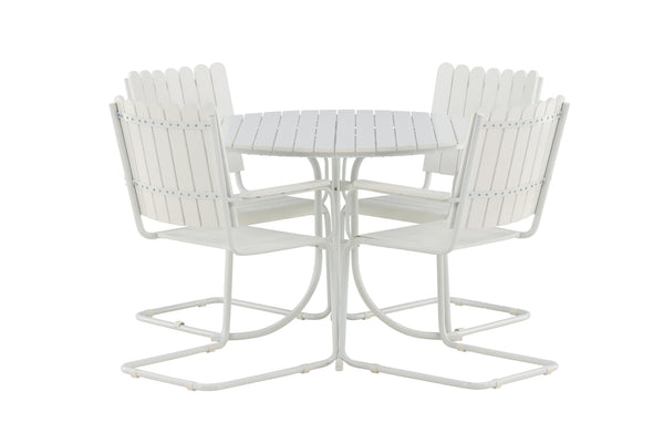 Matgrupper HOLMSUND Aintwood 2in1 ( Matbord & Matstolar) Vit