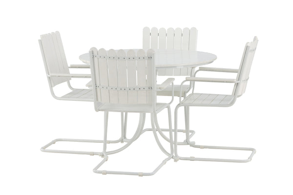 Matgrupper HOLMSUND Aintwood 2in1 ( Matbord & Matstolar) Vit