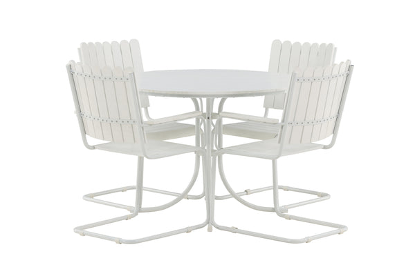 Matgrupper HOLMSUND Aintwood 2in1 ( Matbord & Matstolar) Vit