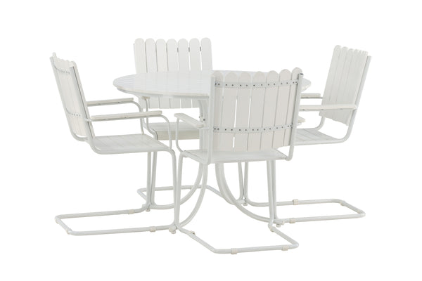 Matgrupper HOLMSUND Aintwood 2in1 ( Matbord & Matstolar) Vit