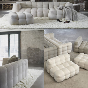 KENDALL Crème 3-sits Soffa – Teddy