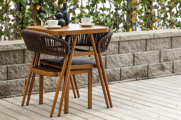 Café Set AMADORA Aluminium Brun