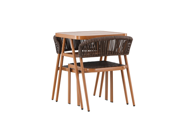Café Set AMADORA Aluminium Brun
