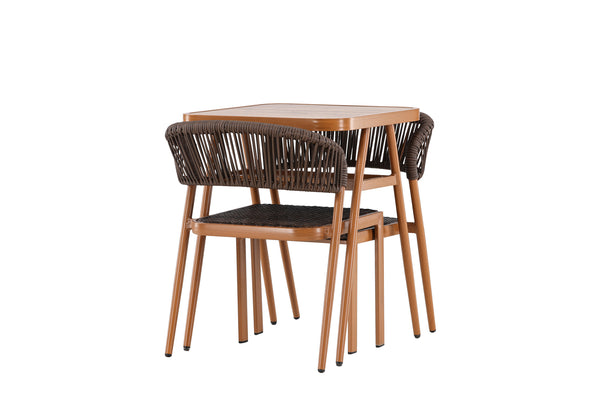 Café Set AMADORA Aluminium Brun