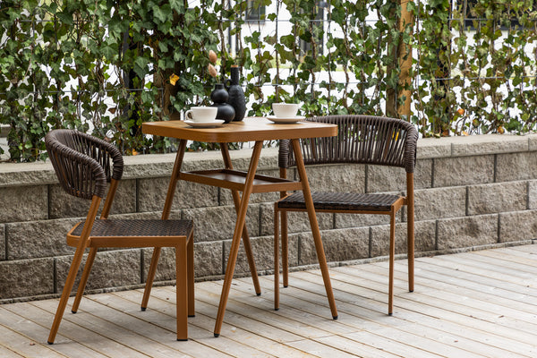 Café Set AMADORA Aluminium Brun