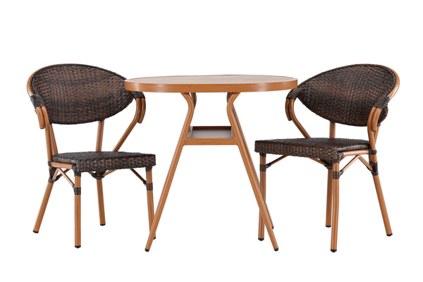 Café Set ABRANTES Aluminium Brun