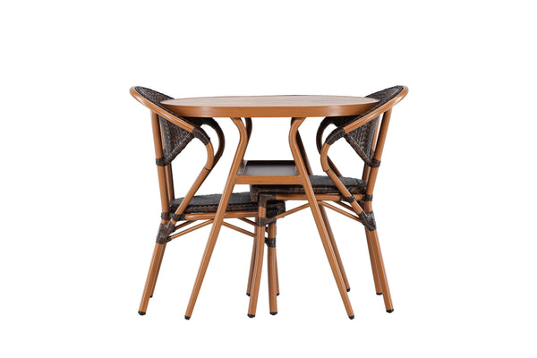 Café Set ABRANTES Aluminium Brun