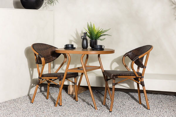 Café Set ABRANTES Aluminium Brun
