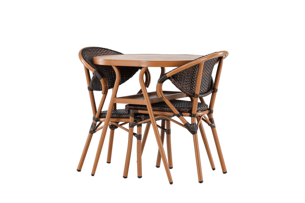 Café Set ABRANTES Aluminium Brun