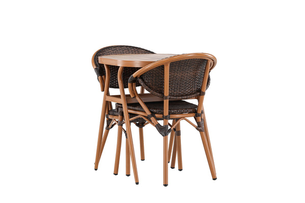 Café Set ABRANTES Aluminium Brun