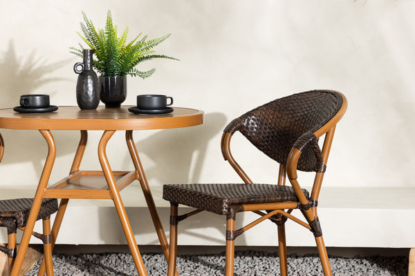 Café Set ABRANTES Aluminium Brun