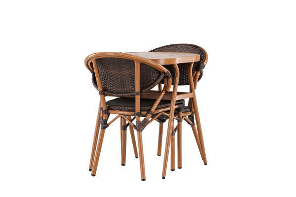 Café Set ABRANTES Aluminium Brun