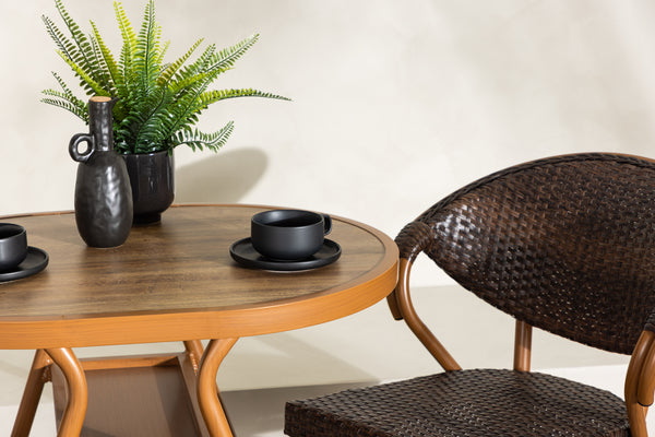 Café Set ABRANTES Aluminium Brun