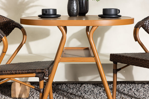Café Set ABRANTES Aluminium Brun