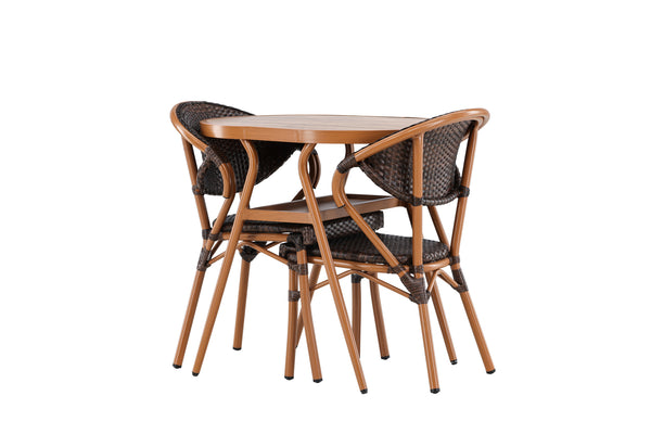 Café Set ABRANTES Aluminium Brun