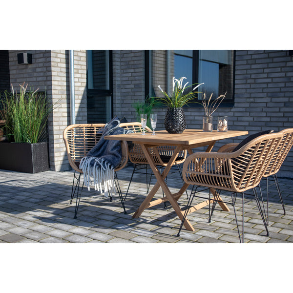 Matbord OVIEDO Teak 120*80*75 cm-Natur