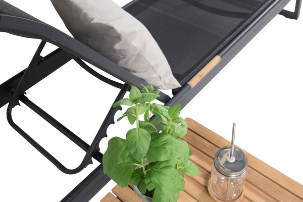 Solstolar MEXICO Aluminium 2st Svart