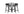 Bar Set MEXICO Akacia 2in1 (Barstol & Barbord) Svart