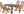 Matgrupp KENYA & TOGO Matstolar 4st Natur + Matbord 150x90 Svart