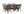 Matgrupp GARCIA & GALERA Matbord 200x100x74 Svart + 6st Matstolar Brun