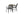 Cafégrupp HOLMBECK & PEKING Cafebord 70x88x74 Natur + Matstolar 2st Svart