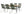 Matgrupp HOLMBECK & BOIS Matbord 200x90x75 Natur + Matstolar 6st Grön