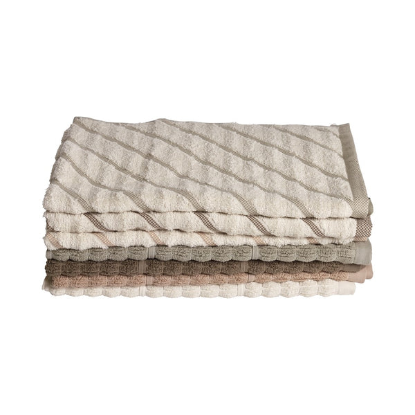 Badhandduk 4st MASUMI RAND Bomull 30X50 Brun